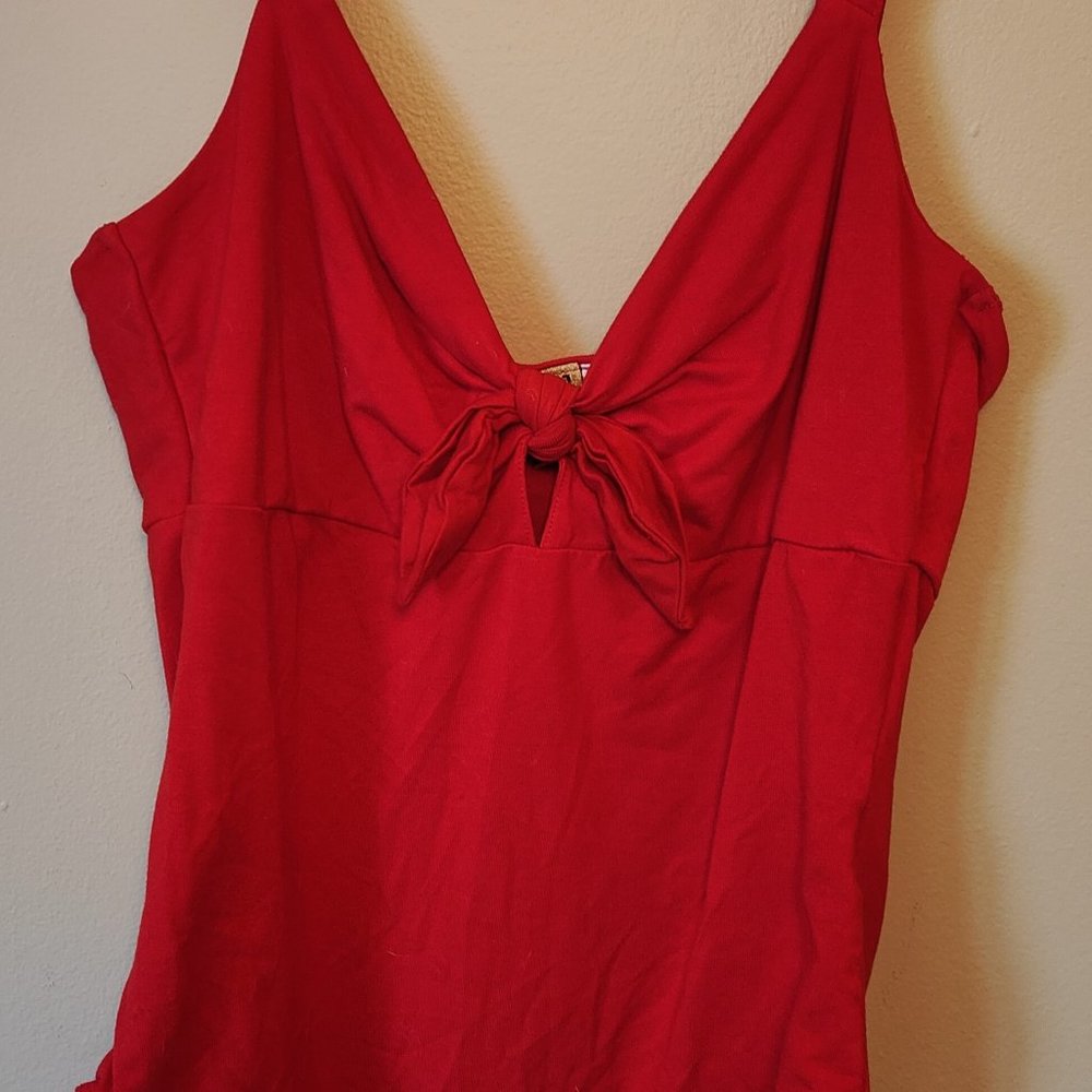 Romantic Red Bodysuit Womens Med